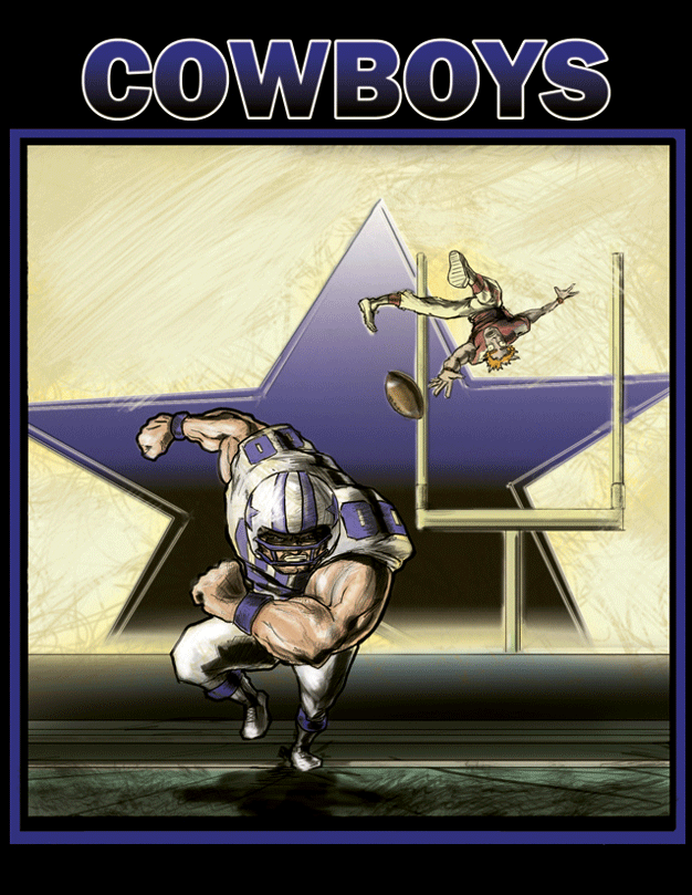 Dallas Cowboys cartoon by Ben Thornton