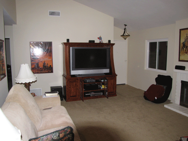 Completed living room